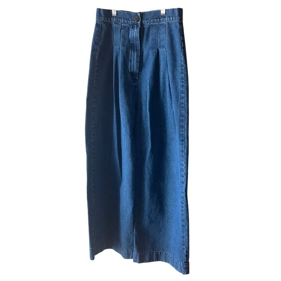 Ilana Kohn Womens Jeans Pants Size 2 Blue Denim Wide Leg Pockets Pure Cotton - Picture 7 of 8